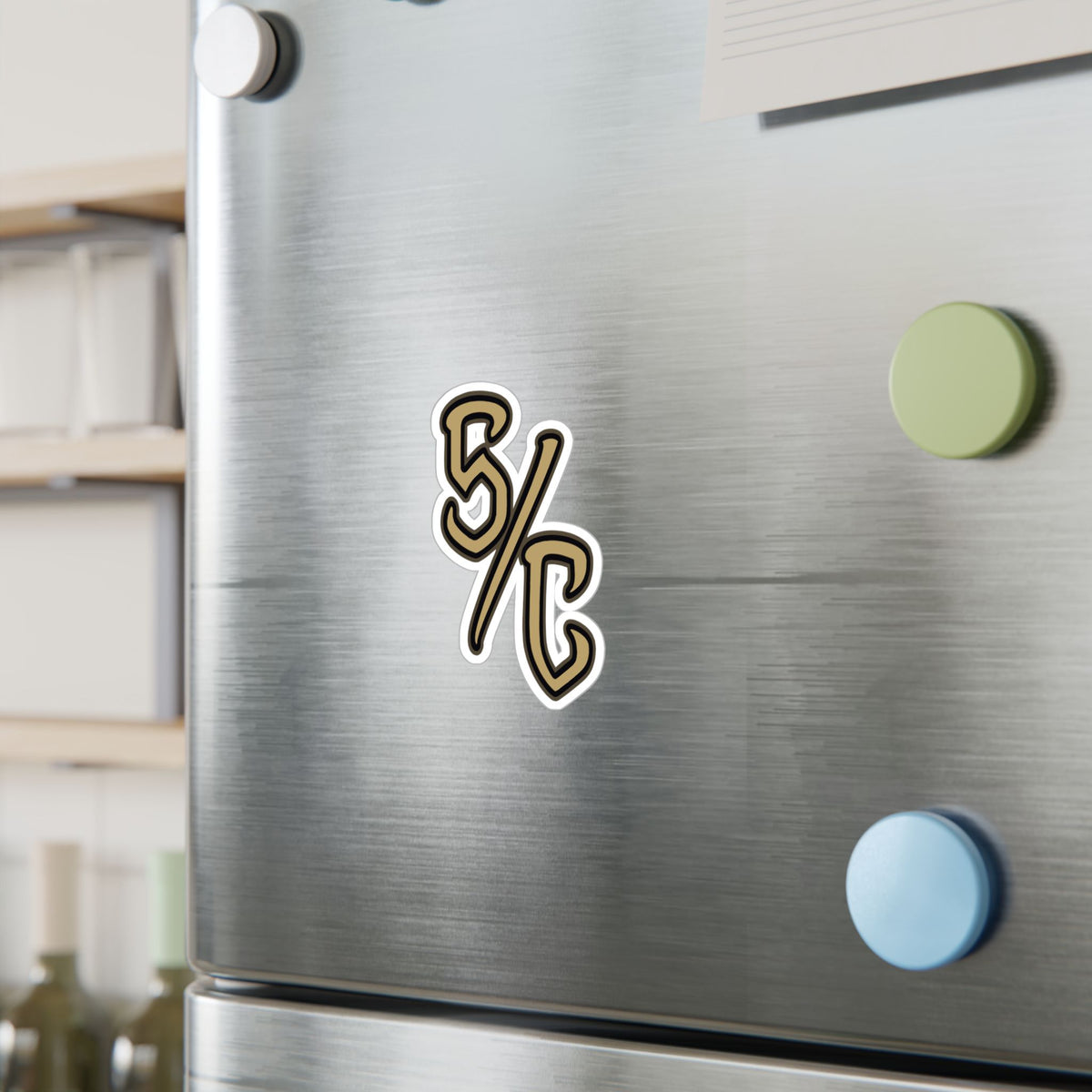 Gold S/C Logo Vinyl Decal