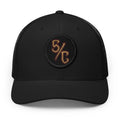 Black Snapback Trucker Cap with Monogram Patch