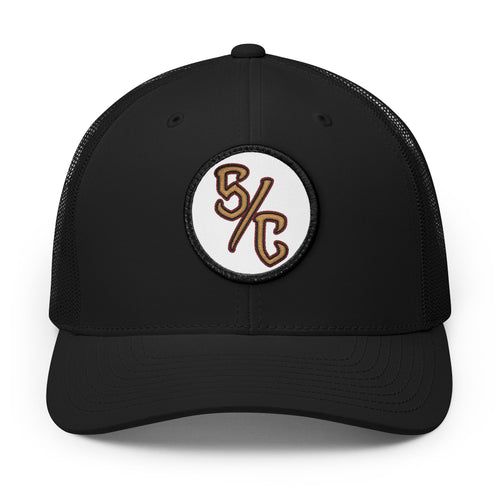 Black Snapback Trucker Cap with Monogram Patch