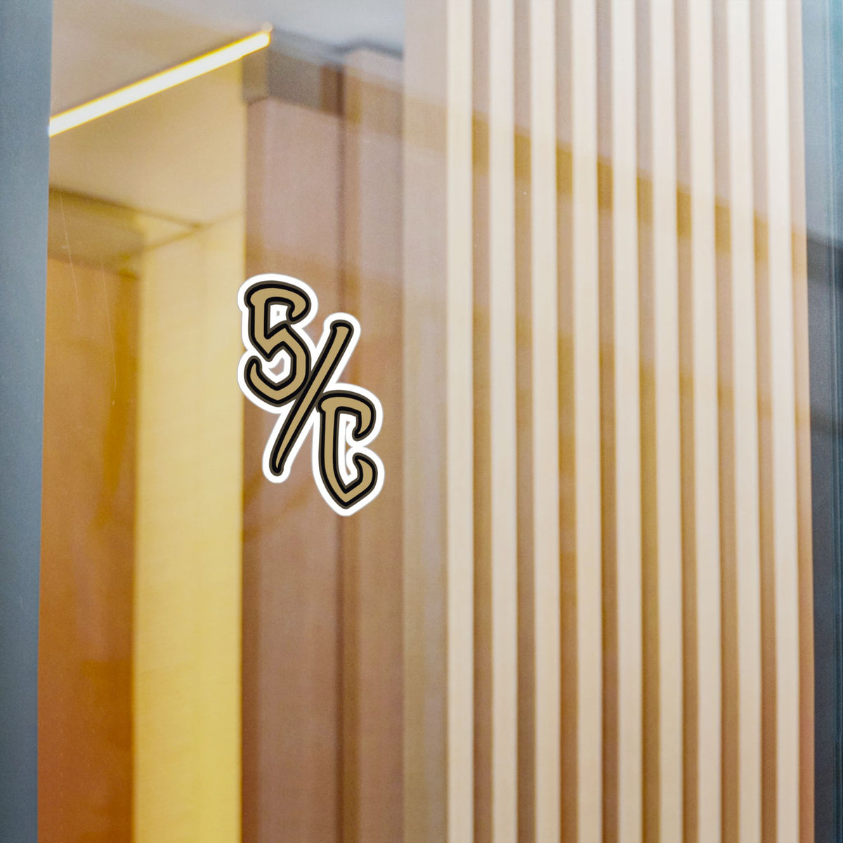 Gold S/C Logo Vinyl Decal