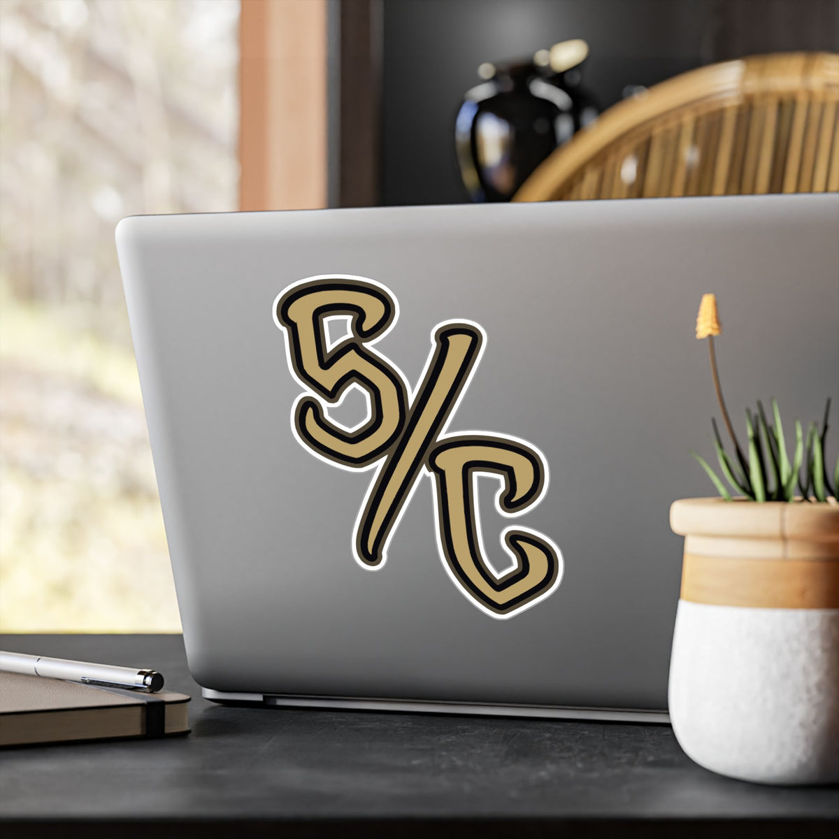 Gold S/C Logo Vinyl Decal