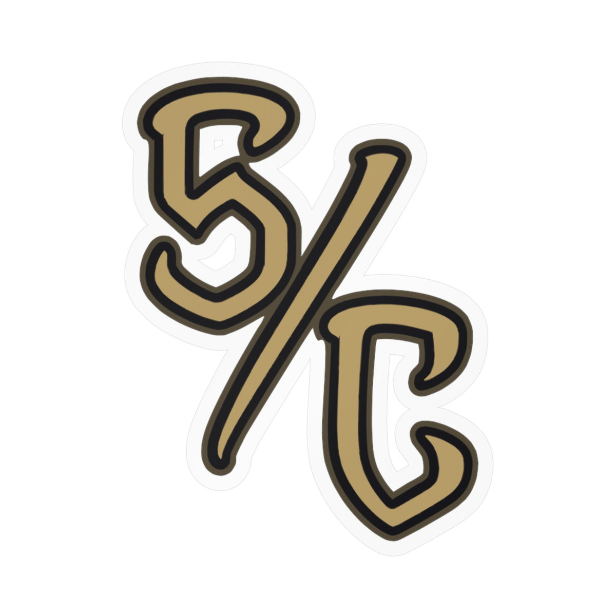 Gold S/C Logo Vinyl Decal