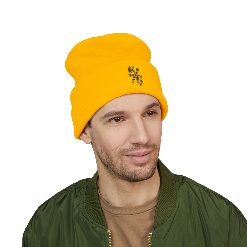 Embroidered S/C Beanie Black Logo