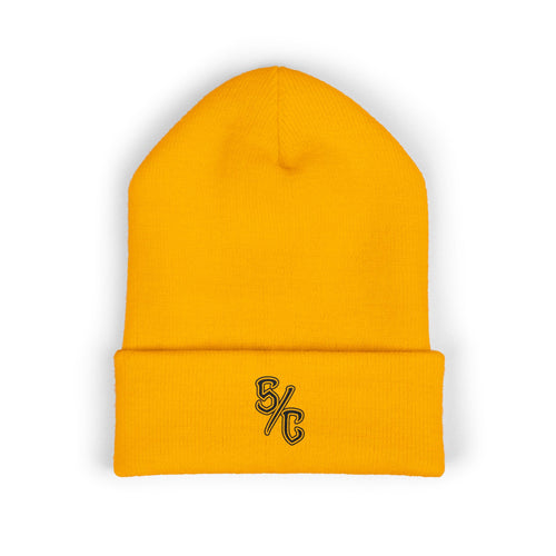 Embroidered S/C Beanie Black Logo