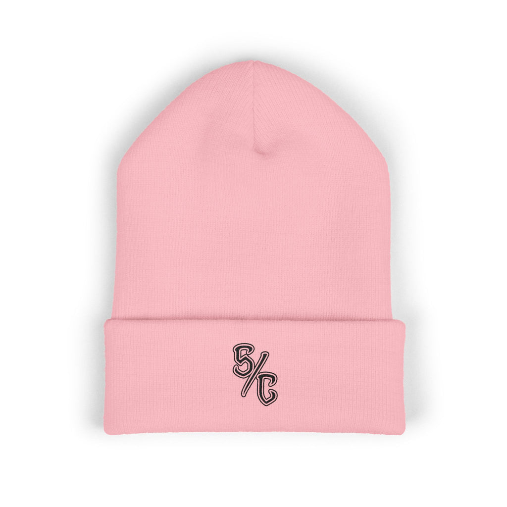 Embroidered S/C Beanie Black Logo