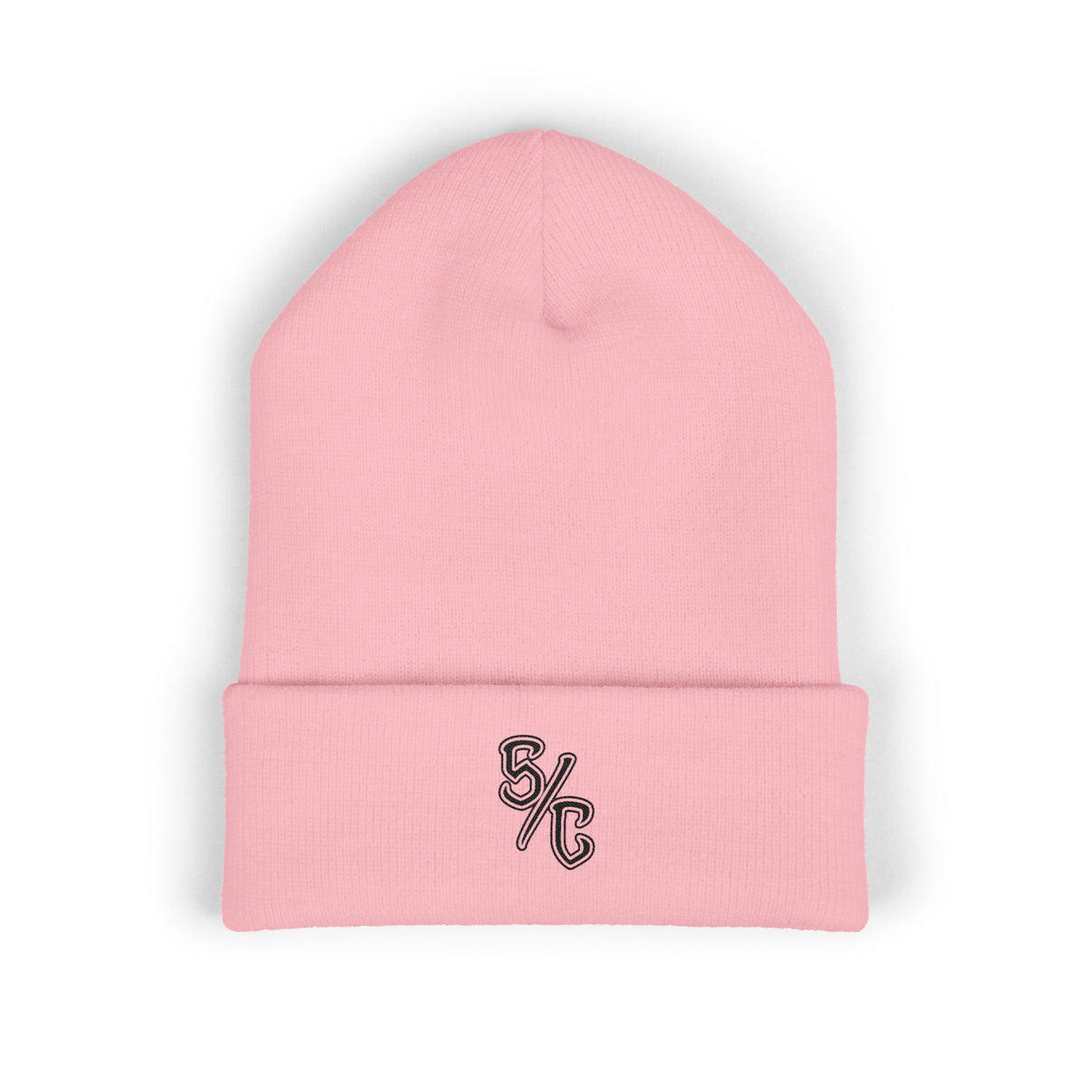 Embroidered S/C Beanie Black Logo