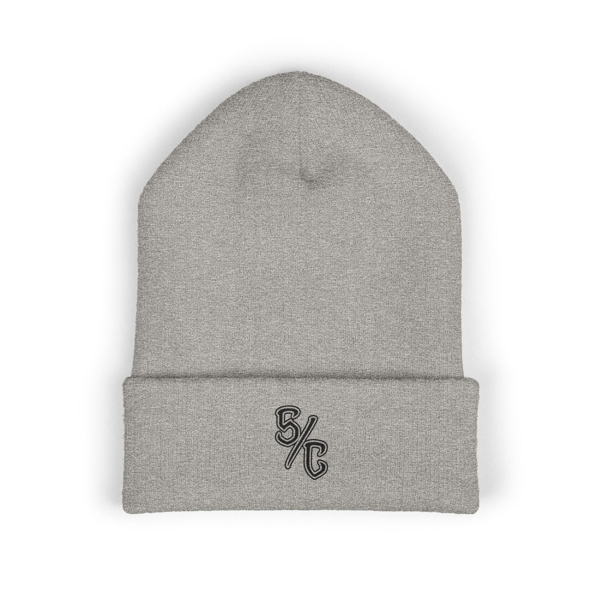 Embroidered S/C Beanie Black Logo